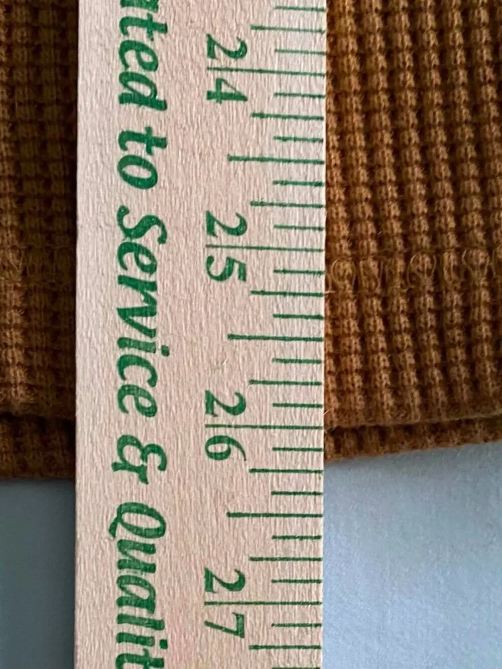 L. L. Bean Signature Waffle Knit Thermal Long Sleeve Men's Medium Brown Slim